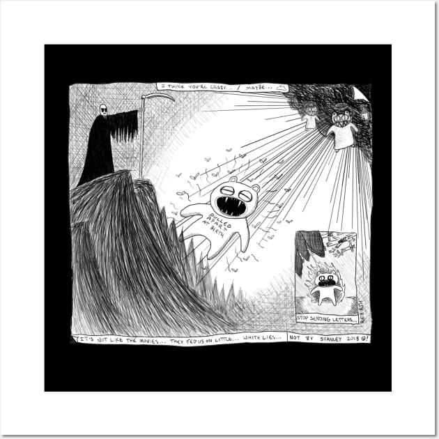 I will see you in the next life - Stanley Donwood - White Wall Art by CLANCY'S STORE